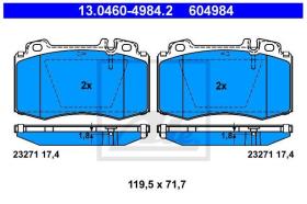 VILLAR 604984 - PASTILLA DE FRENO MERCEDES BENZ CL-