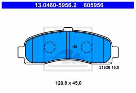 ATE 605956 - PASTILLA DE FRENO NISSAN MICRA (K11