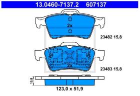 ATE 607137 - PASTILLA DE FRENO NISSAN PRIMERA (P