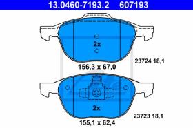 VILLAR 607193 - PASTILLA DE FRENO FORD C-MAX I (7-1