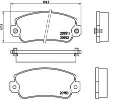 BREMBO P23013 - PASTILLA DE FRENO