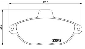 BREMBO P23072 - PASTILLA DE FRENO