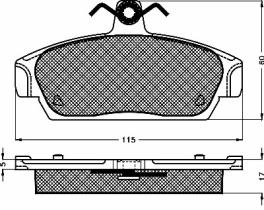 BSF 10120 - PASTILLAS ROVER 111,114