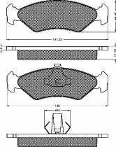 VILLAR 10144 - PASTILLAS FORD FIESTA 95