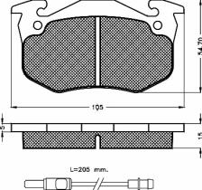 BSF 10241 - PASTILLAS R CLIO,EXPRESS,TWINGO