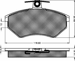 VILLAR 10254 - PASTILLAS AUDI 90,SEAT CORD.IBIZA,T