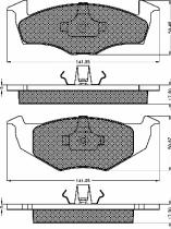 BSF 10417 - PASTILLAS SEAT AROSA,VW GOLF,POLO