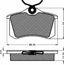 BSF 10480 - PASTILLAS SEAT TOLEDO TR