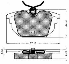 VILLAR 10530 - PASTILLAS ALFA 145-146,FIAT BRAVO-B