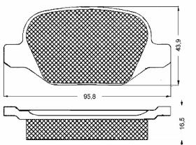 BSF 10586 - PASTILLAS ALFA 147 TR