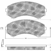 BSF 10749 - PASTILLAS MITSUBISHI MONTERO; MAZDA