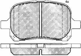 TRW 10777 - PASTILLA TOYOTA CAMRY,PREVIA