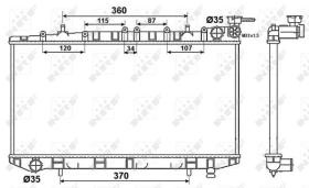 NRF 53523 - RADIADORES TURISMOS NISSAN ALMERA 9