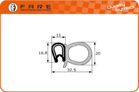 FARE PF010 - GOMA ESTANQUEIDAD PUERTA P.205/405