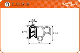 FARE PF011 - GOMA ESTANQUEIDAD PUERTA VW.GOLF