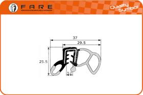FARE PF012 - GOMA ESTANQUEIDAD PUERTA FORD FIEST