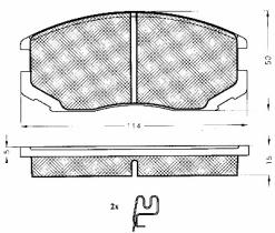 BSF 10815 - PASTILLAS MITSUBISHI COLT 1.3I,1.6I
