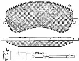 BSF 10831 - PASTILLAS FORD TRANSIT 260,280,300