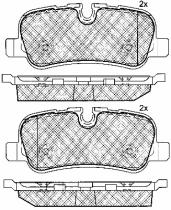 TRW 10884 - PASTILLAS LAND ROVER RANGE ROVER 05