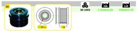 TECHNOX 301003 - POLEA ALTERNADOR FORD