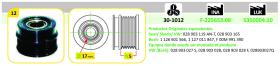 VALEO 301012 - POLEA ALTERNADOR AUDI - VW