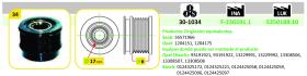 IJS 301034 - POLEA ALTERNADOR OPEL - SAAB - VAUXHALL