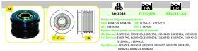 IJS 301058 - POLEA ALTERNADOR ALFA ROMEO - FIAT - LANCIA - OPEL - PEUGEOT