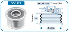 IJS 301121 - POLEA ALTERNADOR RENAULT