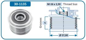 VALEO 301135 - POLEA ALTERNADOR HYUNDAI - KIA