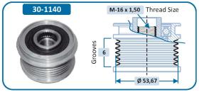 IJS 301140 - POLEA ALTERNADOR BMW - CHEVROLET - OPEL - SAAB