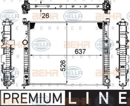 HELLA 8MK376781561 - RADIADOR MERCEDES GL, ML CLASS