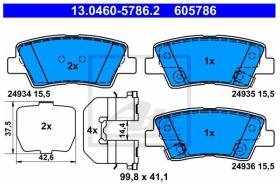 ATE 605786 - PASTILLA DE FRENO HYUNDAI ACCENT IV