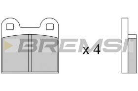 BREMSI BP2047 - JGO.PAST.FRENO ALFA SPIDER SAAB 90 SAAB 99 SAAB