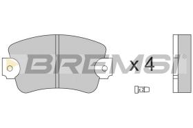 BREMSI BP2132 - JGO.PAST.FRENO RENAULT RENAULT 20 RENAULT TRAFI