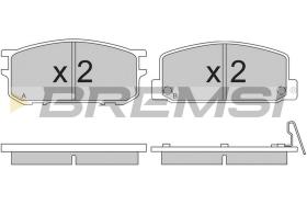 BREMSI BP2167 - JGO.PAST.FRENO SUBARU LEONE SUBARU LEONE SW