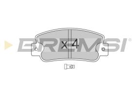 BREMSI BP2203 - JGO.PAST.FRENO AUTOBIANCHI Y10 FIAT PANDA FIAT