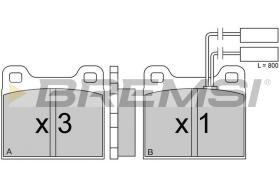 BREMSI BP2224 - JGO.PAST.FRENO ALFA ROMEO ALFA 75 ALFA ROMEO AL