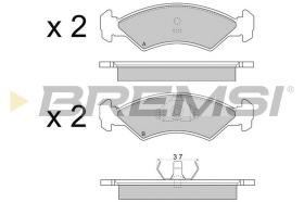 BREMSI BP2263 - JGO.PAST.FRENO FORD FIESTA (II) FORD FIESTA VAN