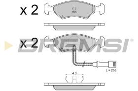 BREMSI BP2266 - JGO.PAST.FRENO FORD ESCORT (III) FORD FIESTA (I