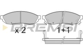 BREMSI BP2290 - JGO.PAST.FRENO HONDA CIVIC I HONDA CIVIC II