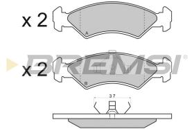 BREMSI BP2427 - JGO.PAST.FRENO FORD FIESTA (III) FORD FIESTA VA