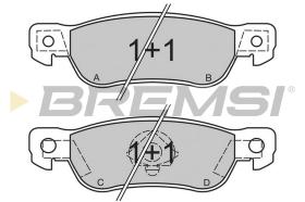 BREMSI BP2436 - JGO.PAST.FRENO ISUZU TROOPER