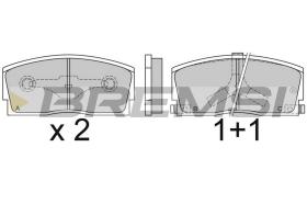 BREMSI BP2437 - JGO.PAST.FRENO DAIHATSU APPLAUSE DAIHATSU CHARA