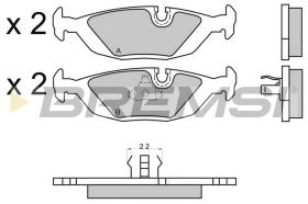 BREMSI BP2456 - JGO.PAST.FRENO SAAB 900 SAAB 9000