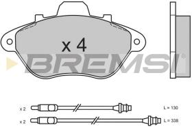 BREMSI BP2465 - JGO.PAST.FRENO PEUGEOT 605