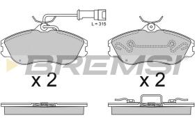 BREMSI BP2478 - JGO.PAST.FRENO AUDI A6 AUDI A6 AVANT AUDI QUATT