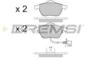 BREMSI BP2516 - JGO.PAST.FRENO AUDI 100 QUATTRO AUDI 100 AUDI 1
