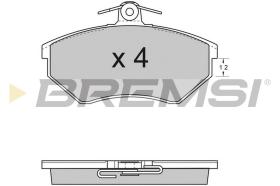 BREMSI BP2531 - JGO.PAST.FRENO AUDI 80 AUDI 80 QUATTRO AUDI 90