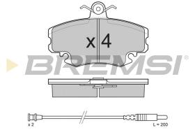 BREMSI BP2590 - JGO.PAST.FRENO DACIA LOGAN