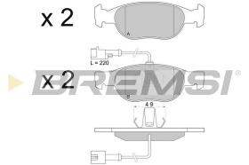 BREMSI BP2676 - JGO.PAST.FRENO FIAT BRAVA FIAT BRAVO